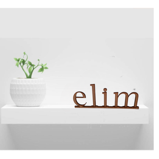 Display: Elim 2D Lettering  (BROWN) image 0